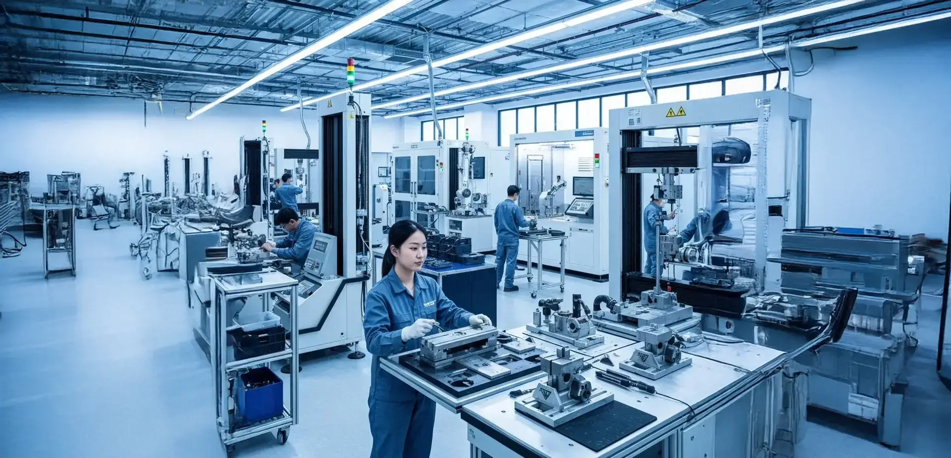 Laborprobe zur Lackhaftungsuntersuchung unter dem Mikroskop